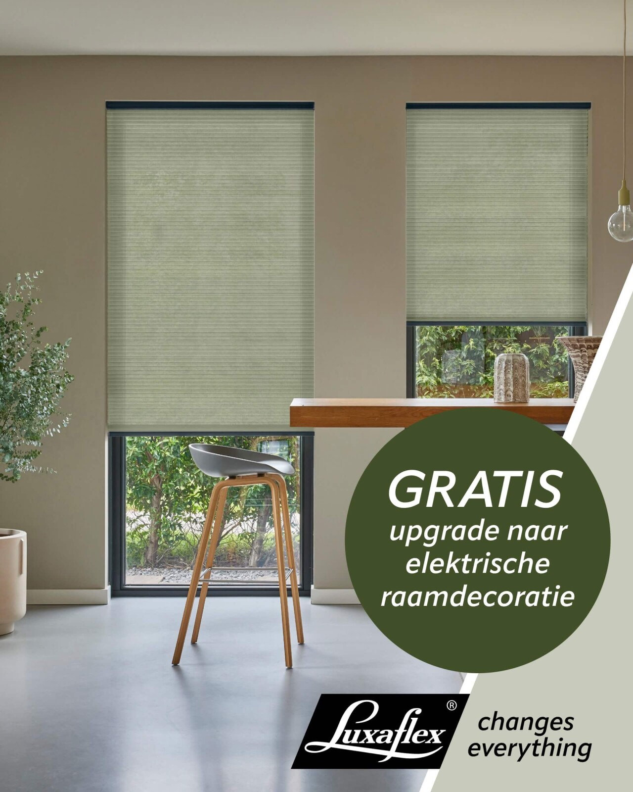 Spiegel zonwering   Groene Duette® shades